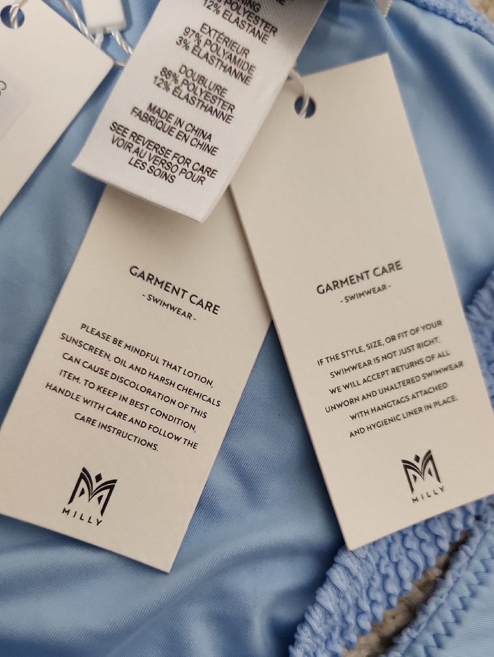 NWT Milly Margot Solid Bandeau Set. Size M - Picture 9 of 10
